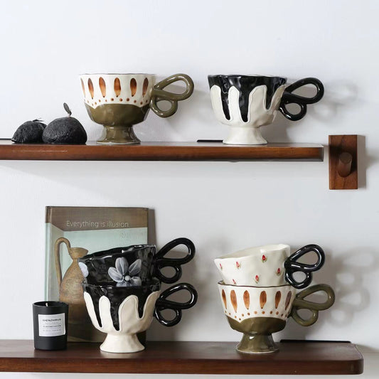 Four coffee cups from Qingfa ceramics