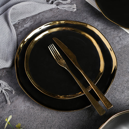 Black gold tableware from qingfa ceramics