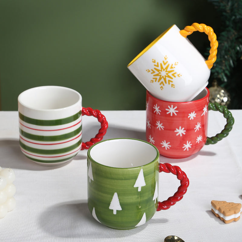 Christmas style mug set