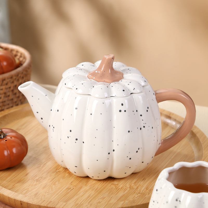 Spotted Pumpkin Solid Color Creative Mug with Lid