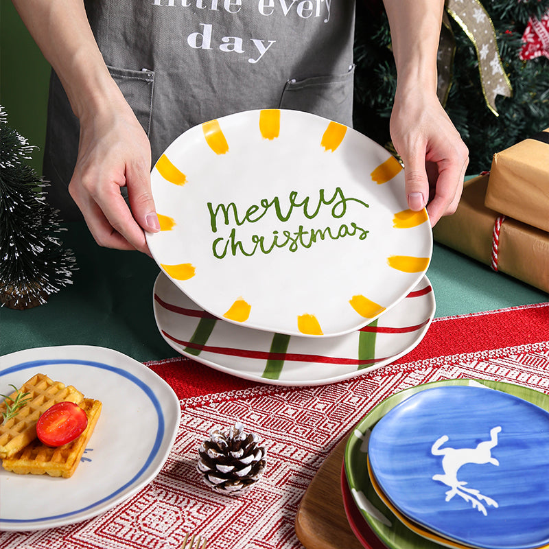 Christmas series set (including cup and saucer set, dinner plate, dinner bowl, etc.)