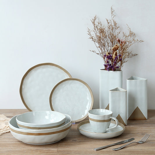 "Handmade texture" series of dinner plates