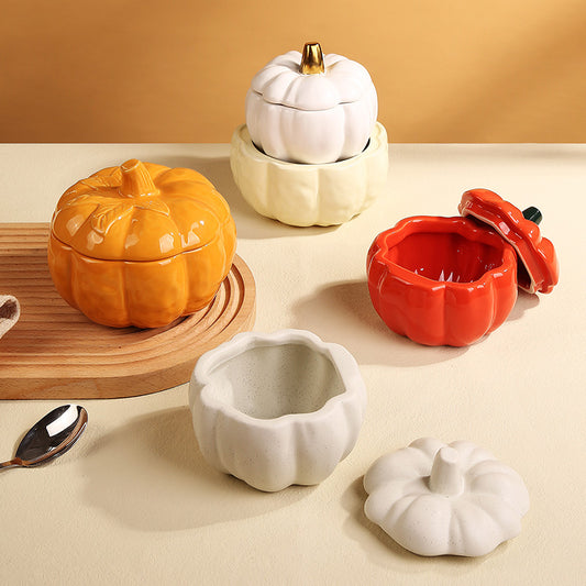 Pumpkin shape spice jar