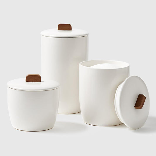 Solid color storage jar three-piece set