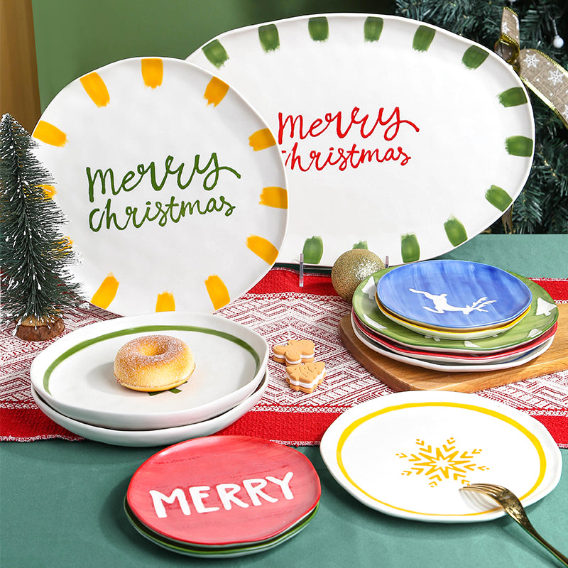 Christmas dinner plate set