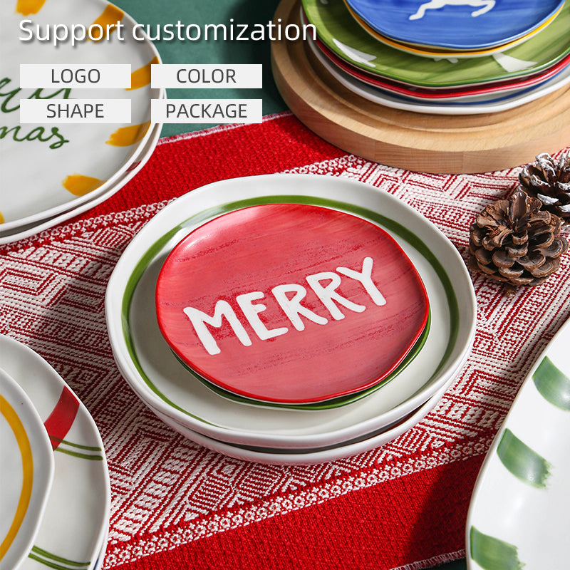 Christmas dinner plate set