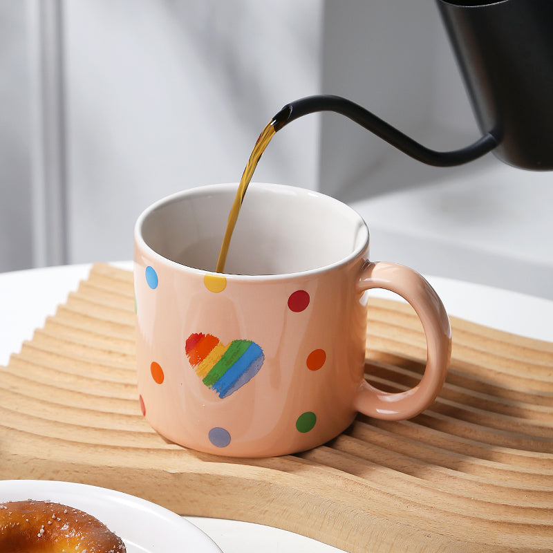 Simple hand-painted cartoon mug