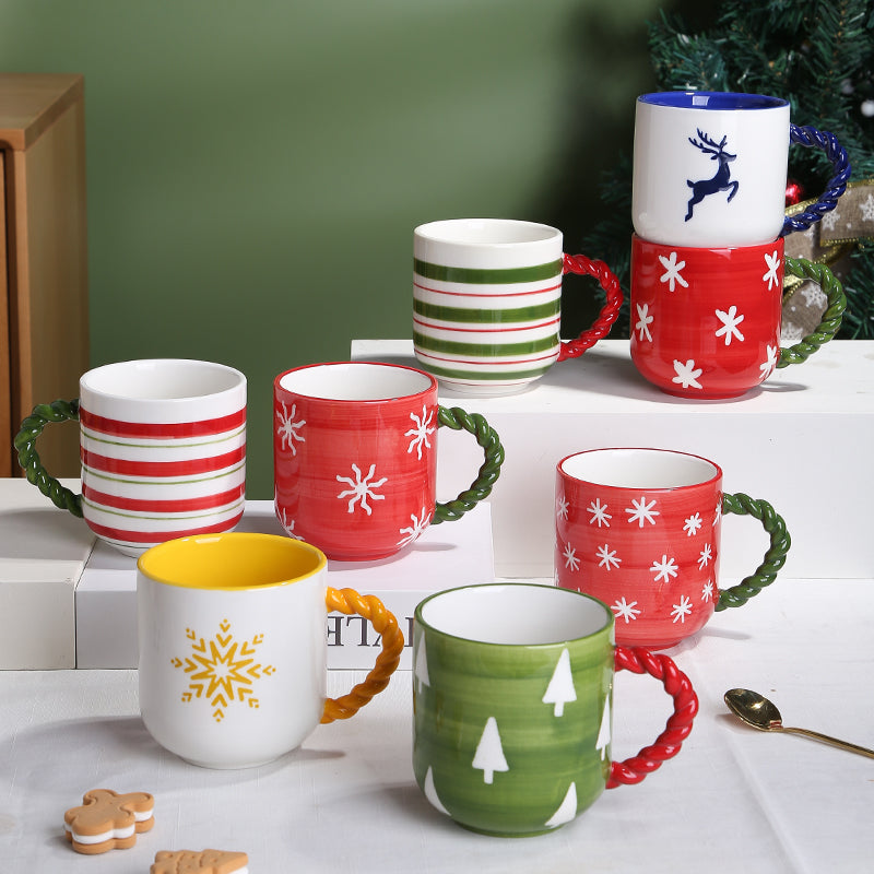 Christmas style mug set