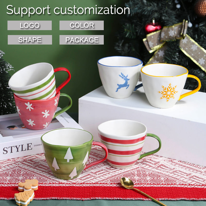 Christmas series set (including cup and saucer set, dinner plate, dinner bowl, etc.)