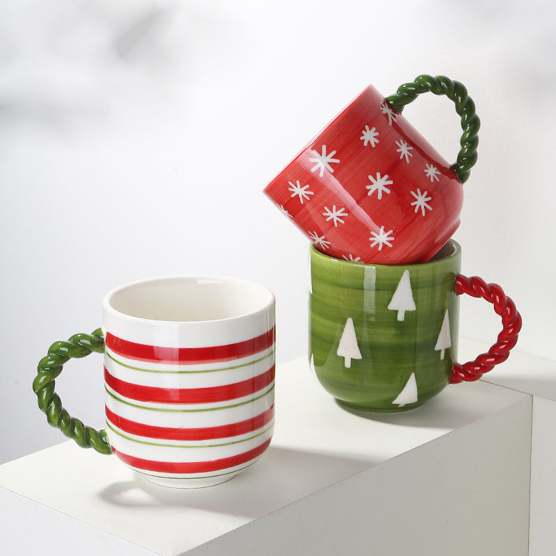 Christmas style mug set