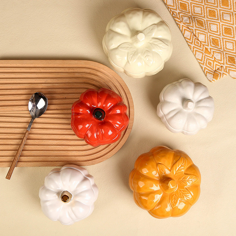 Pumpkin shape spice jar