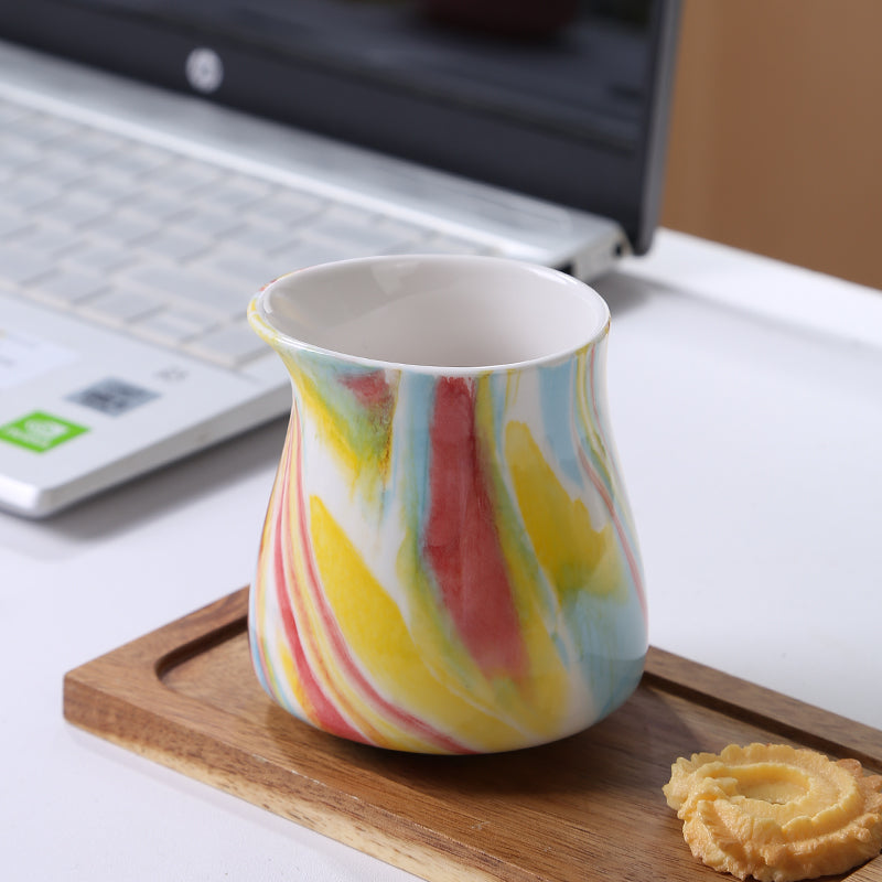 Watercolor painted coffee and tea cups