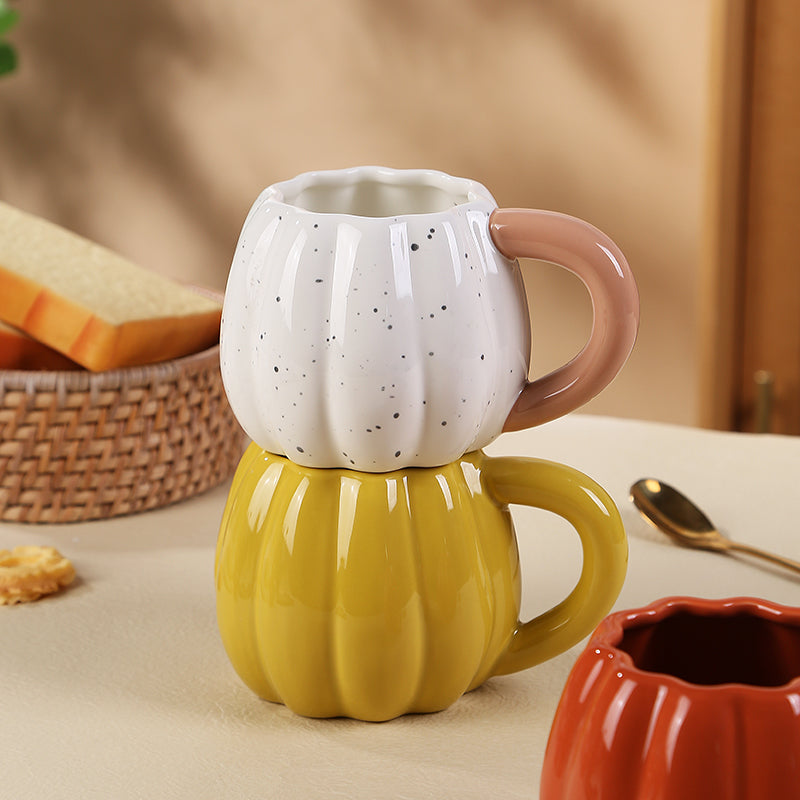 Pumpkin solid color creative mug